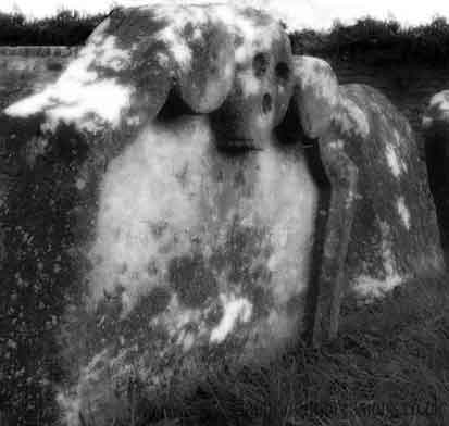Skull headstone greeting card
