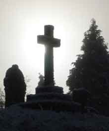 spooky graveyard